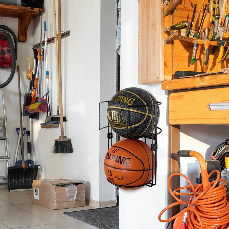 Vertical Basketball Storage Rack- 2 Ball Holder