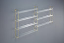 7 Tier Gold Frame Clear Acrylic Nail Polish Wall Mount Rack