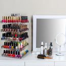 5 Tier Acrylic 360 Rotating Nail Polish Holder with Black Iron Guard