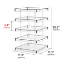 5 Tier Acrylic 360 Rotating Nail Polish Holder with Black Iron Guard