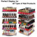 5 Tier Clear 360 Rotating Nail Polish Holder with Acrylic Guard