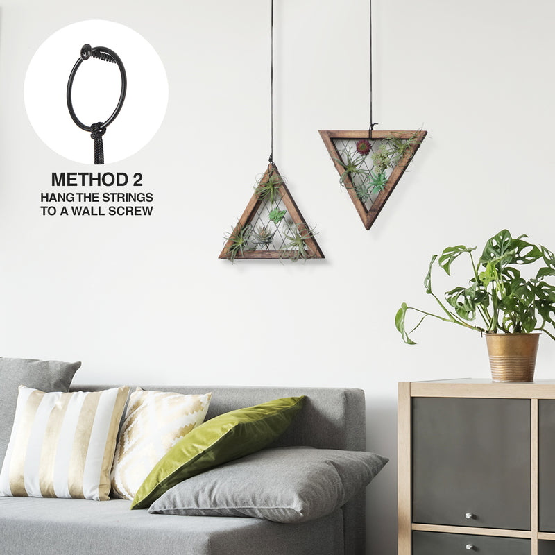 Set of 2 Triangle Frame Hanging Airplant Holder