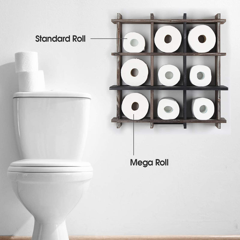 Wooden Bathroom Shelf with 9 Comparments