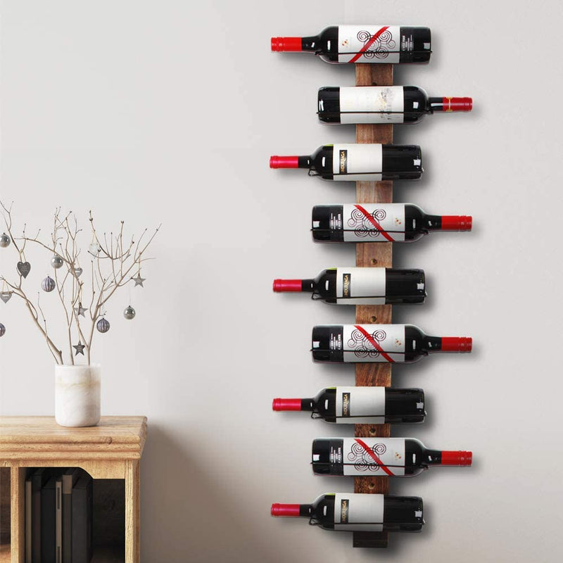 Wall Mount Wine Rack Organizer for 9 Bottles
