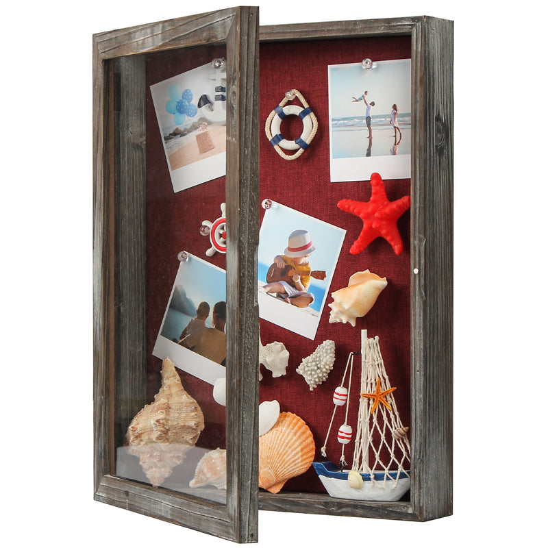 Shadow Box Display Case with Linen Back (Large)
