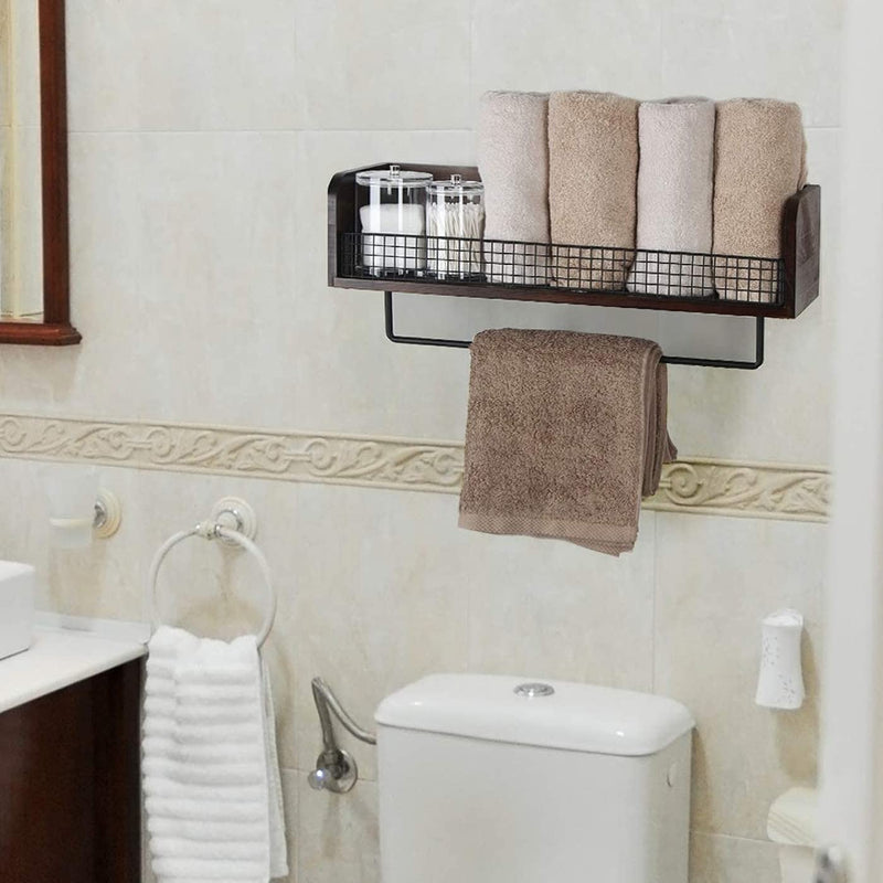 Floating Kitchen Shelf with Towel Bar