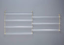 7 Tier Gold Frame Clear Acrylic Nail Polish Wall Mount Rack