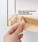 5 Tier Gold Metal Nail Polish Display Wooden Shelf