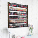 6 Tier Torched Wood Nail Polish Holder with Guard (Holds 100 Bottles)