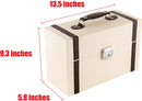 2 Tier Nail Polish Storage Box with 48 Comparments (Ivory Leather)