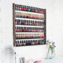 6 Tier Rustic Wood Nail Polish Holder with Guard (Holds 100 Bottles)