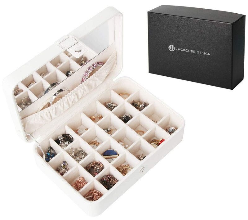 Leather Jewelry Organize Storage Box- Ivory