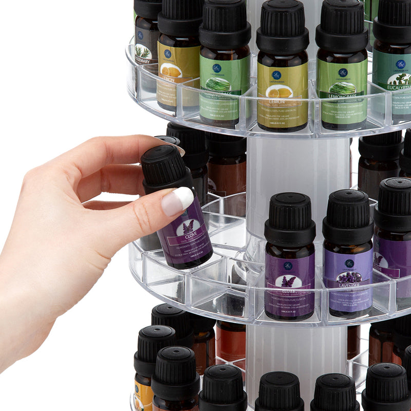 3 Tier Rotating Essential Oil Display Stand for 45 Bottles