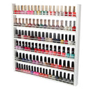 6 Tier White Wood Nail Polish Holder with Guard (Holds 100 Bottles)
