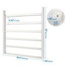 6 Tier White Wood Nail Polish Holder with Guard (Holds 100 Bottles)