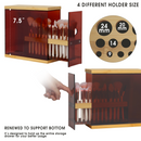 Acrylic Bamboo Makeup Brush Holder Organizer with 29 Holes (Transparent Brown)