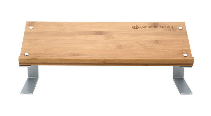 Wooden Tablet, Book Stand for Desk with Silver Metal Legs