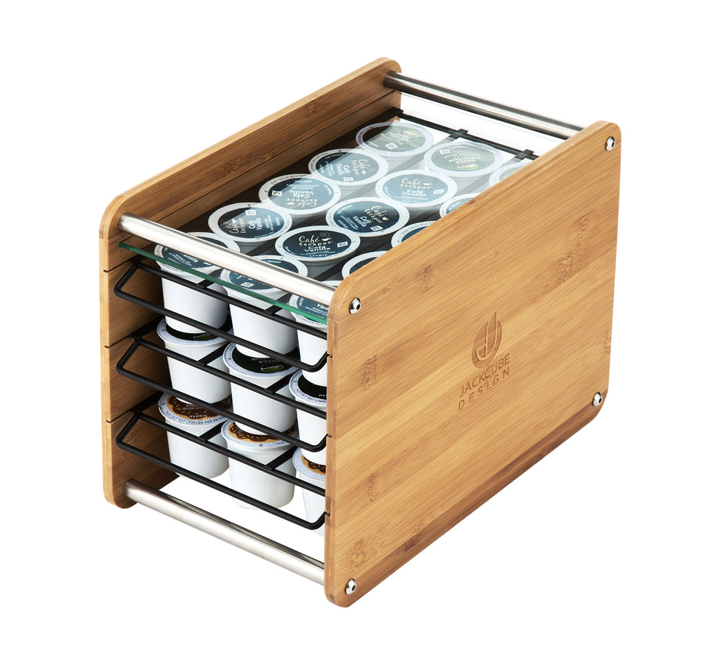 Organisateur De Café En Bois - 5 Compartiments Pour Accessoires De Bar à Café Et Thé - 2