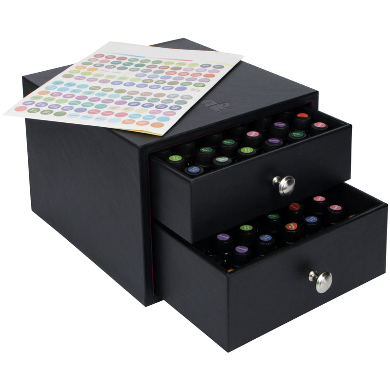 2 Drawer Essential Oil Organizer Storage Box Case (96 Bottles)