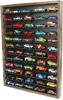 Hot Wheels 1/64 Scale Diecast Model Cars Display (Rustic Wood)