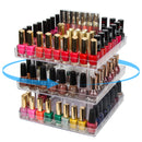 3 Tier Clear 360 Rotating Nail Polish Holder with Acrylic Guard