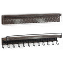 Set of 2 Wall Mount Necklace Holder with 23 Hooks and Shelf