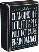 Rustic Black Wooden Funny Sign Box