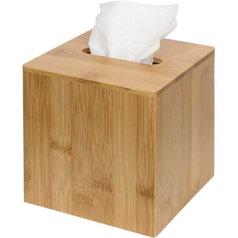 Bamboo Square Tissue Box Holder Cover