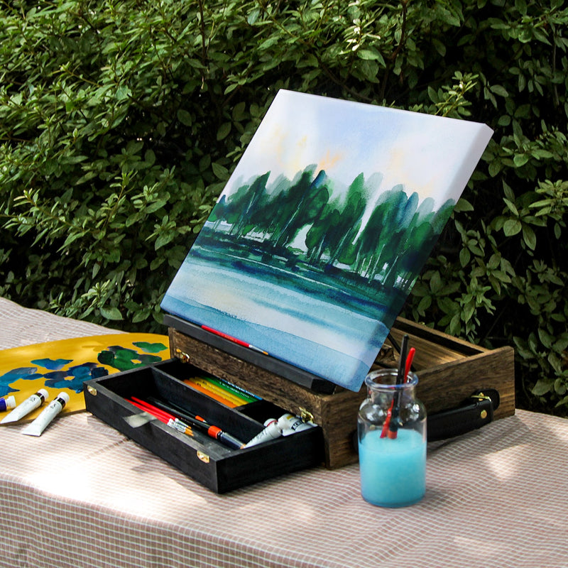 Rustic Wood Portable Table Easel