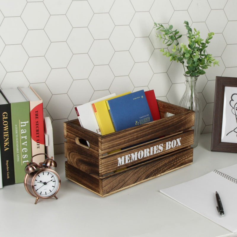 Rustic Wood Mail Organizer for Countertop