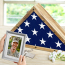 Rustic Wood Military Flag Display Case (5' x 9.5' Folded Flag)