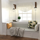 Set of 2 Wall Mount Wood Bracket Shelf