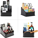 Black Leather Remote Control Organizer (4 Compartments)