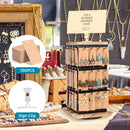 3 Tier 360 Rotating Black Metal Earring Holder Organizer