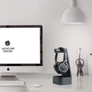Leather Headphone, Headset Stand with Cable Storage Tray