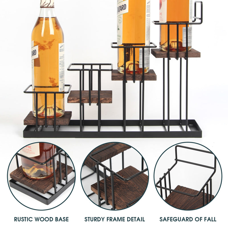 Dropship 4 Tier Bottle Storage Holder 12 Bottles Transparent