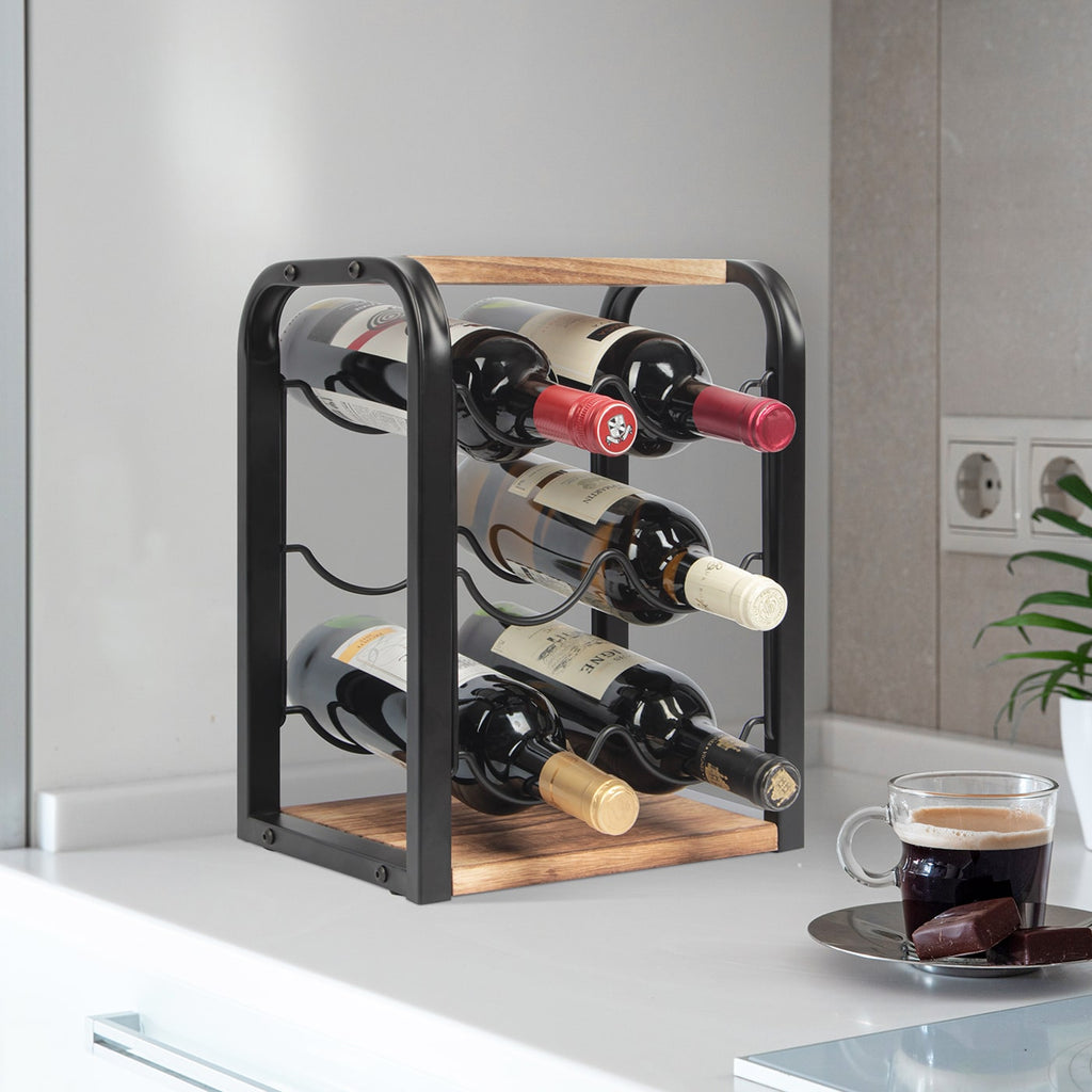 Rustic Countertop Wine Rack (6 Bottles) – J JACKCUBE DESIGN