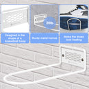 White Metal Floating Shoe Display Shelves (Set of 6)