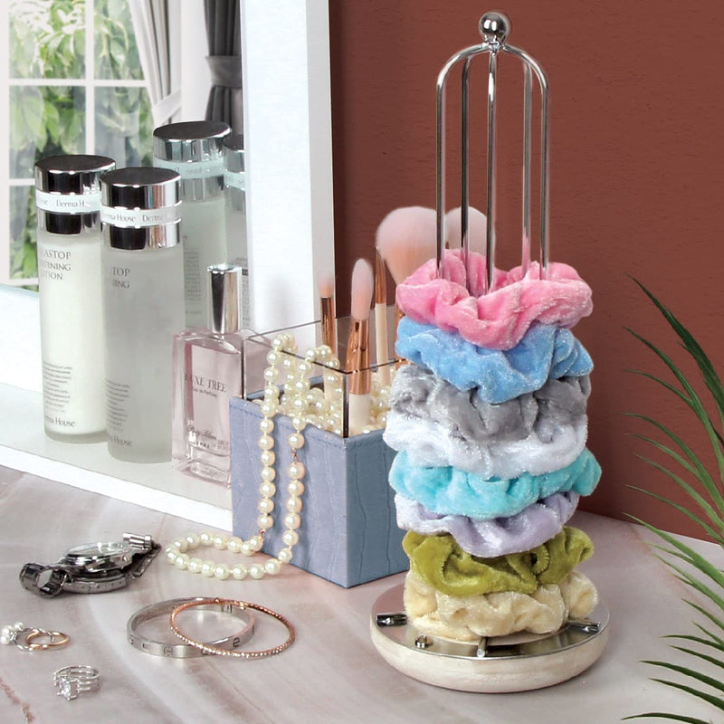 Silver Metal Scrunchies Holder Stand