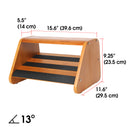 Wooden Ergonomic Double Step Foot Rest
