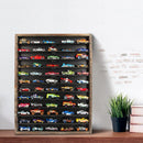 Hot Wheels 1/64 Scale Diecast Model Cars Display (Rustic Wood)
