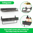 Set of 2 Floating Bathroom Shelves