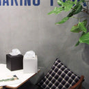 Brown Quilted Faux Leather Square Tissue Box Holder Cover