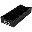 Carbon Fiber Business Card Organizer with Removable Divider (Black)