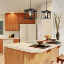 Farmhouse Wooden Metal Pendant Ceiling Light