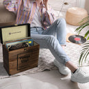 Vintage Vinyl Record Storage Box