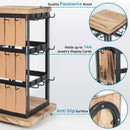 3 Tier 360 Rotating Black Metal Earring Holder Organizer