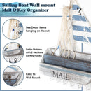 Wooden Nautical Design Mail Sorter