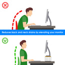 Wood Monitor Stand with 2 Storage Pocket