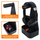 Leather Headphone, Headset Stand with Cable Storage Tray